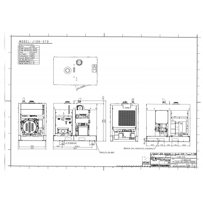 Дизельный генератор Kubota J106 Дизельный генератор Kubota J106