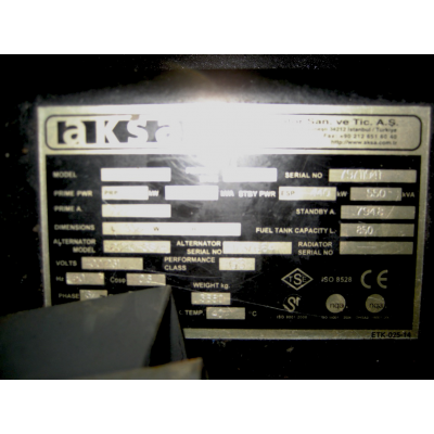 БУ дизельный генератор Aksa AC-550 в контейнере БУ дизельный генератор Aksa AC-550 в контейнере