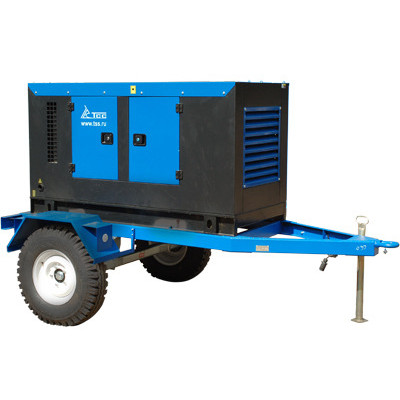 Дизельный генератор ТСС ЭД-60-Т400-1РКМ11 в кожухе на шасси с АВР Дизельный генератор ТСС ЭД-60-Т400-1РКМ11 в кожухе на шасси с АВР