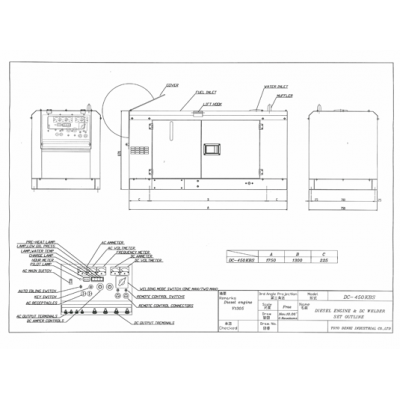 Сварочный генератор Toyo DC-450KBS 380V Сварочный генератор Toyo DC-450KBS 380V