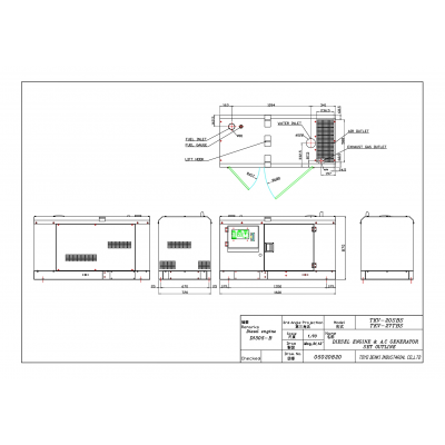 Дизельный генератор Toyo TKV-20SBS Дизельный генератор Toyo TKV-20SBS