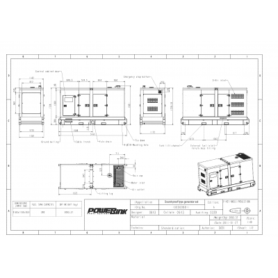Дизельный генератор PowerLink GMS100C в кожухе с АВР Дизельный генератор PowerLink GMS100C в кожухе с АВР